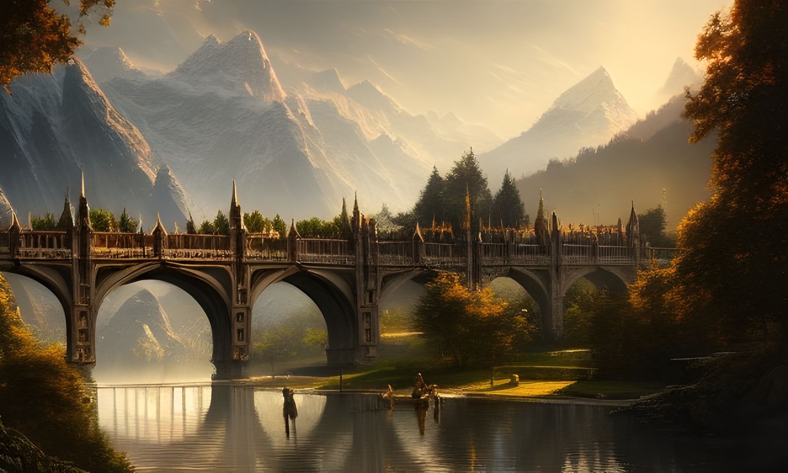Rivendell Vista in Detailed Digital Art