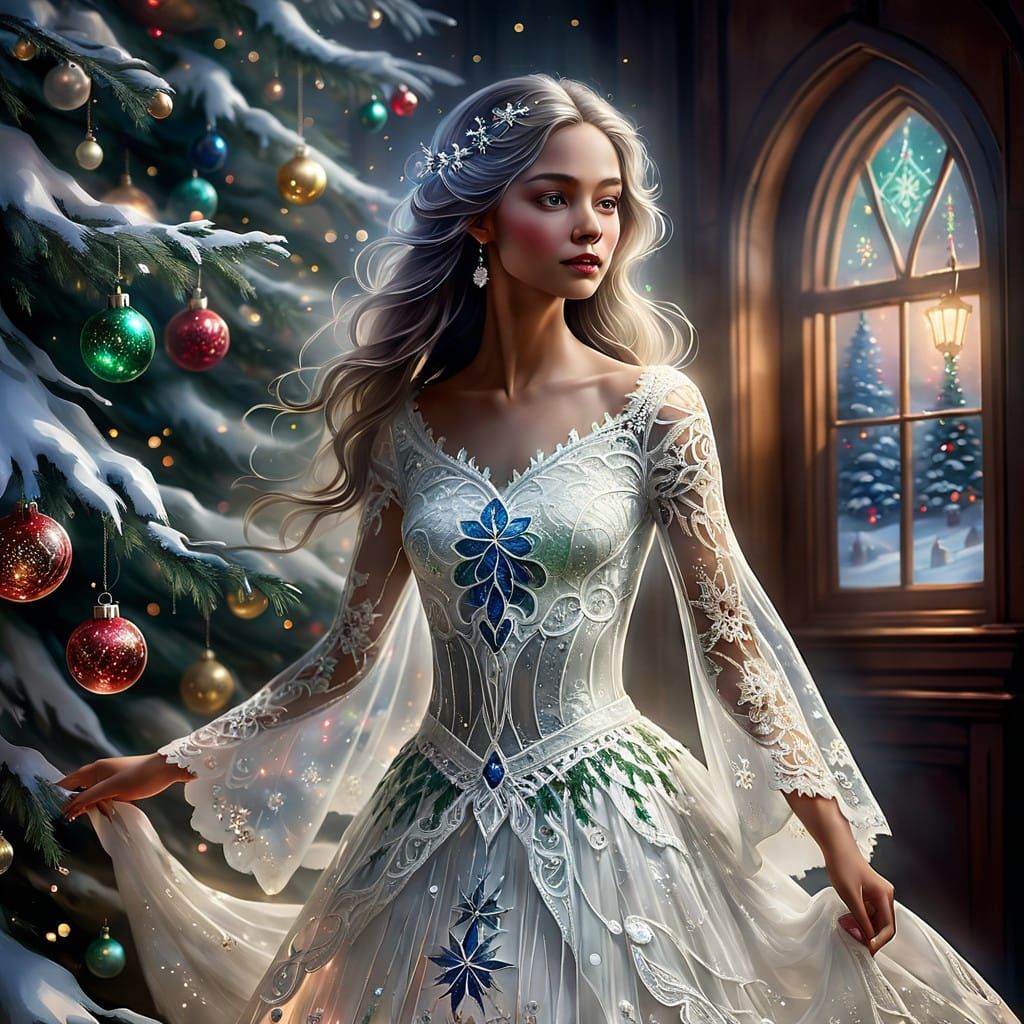 Enchanted Christmas Spirit Ascends in Majestic Winter Wonder...