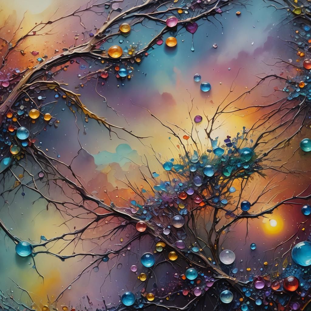 Dreamy Surrealism: Delightful Happiness in Oil Painting