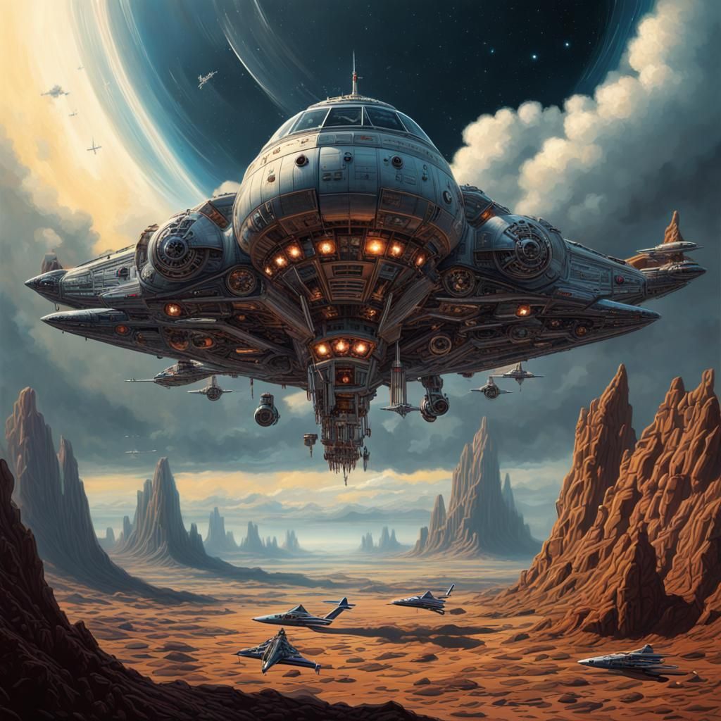 Lost Star Squadron in Peter Elson Style