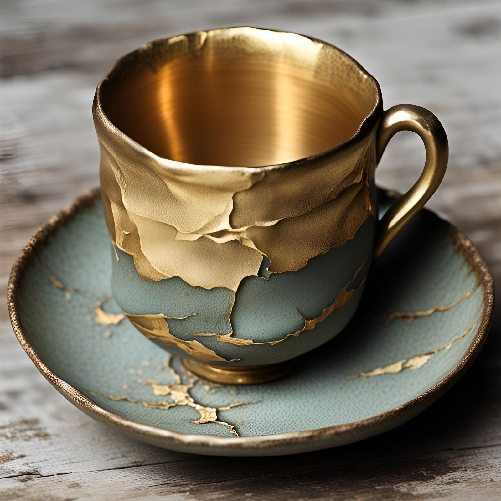 Wabi-Sabi Teacup in Ancient Japan