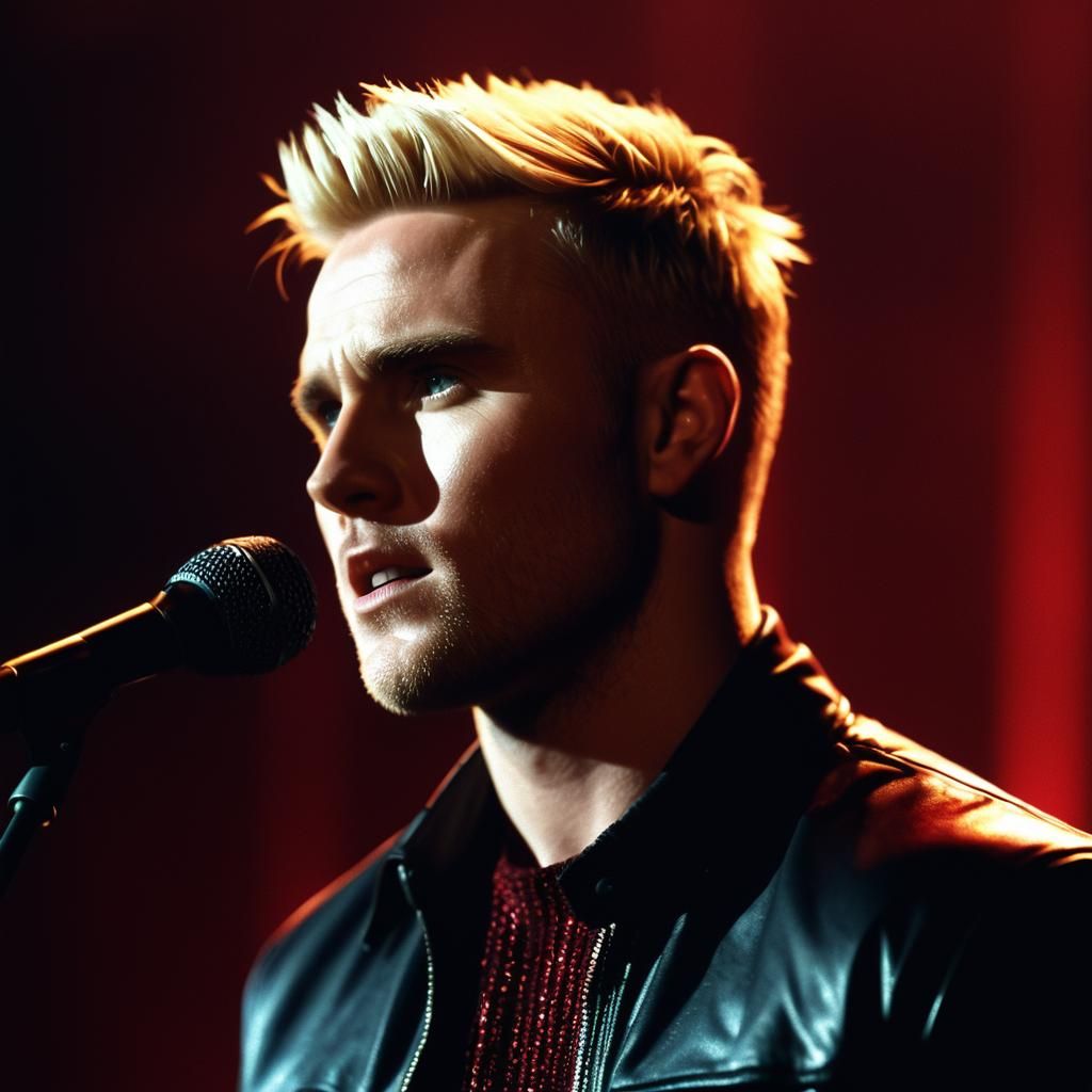 Hyperrealistic Portrait of Gary Barlow, circa 1990s