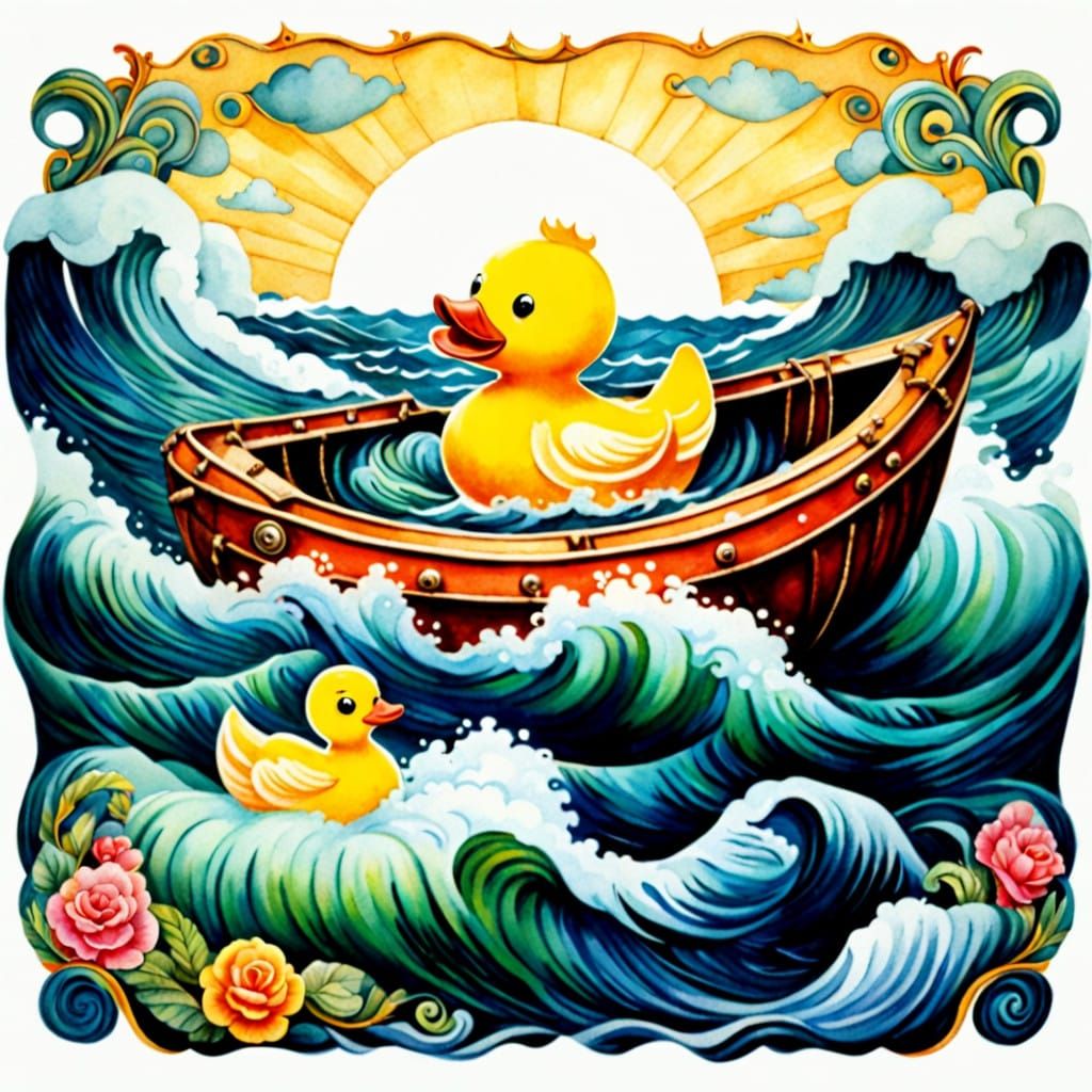Vintage Whimsy: Rubber Ducky's Ocean Odyssey