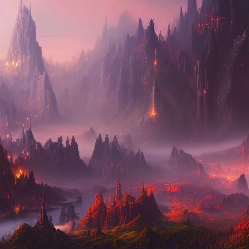 Fantastical Matte Painting with Intricate Details