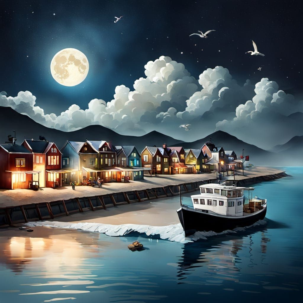 Cosmic Metropolis at Night