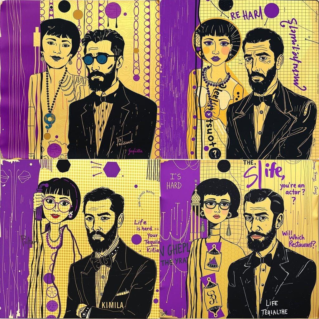 Klimt & Basquiat Fusion: Gold Leaf & Gestural Marks