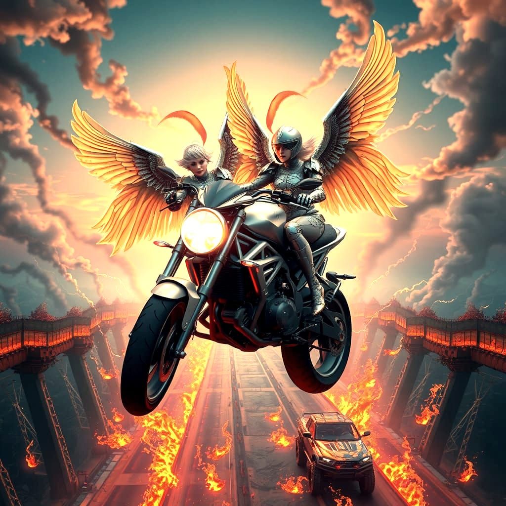 Guardian Angels Soar Above Hell's Highway in Epic 8K Concept...