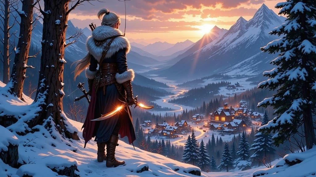 Winter Elf Ranger on Night Watch