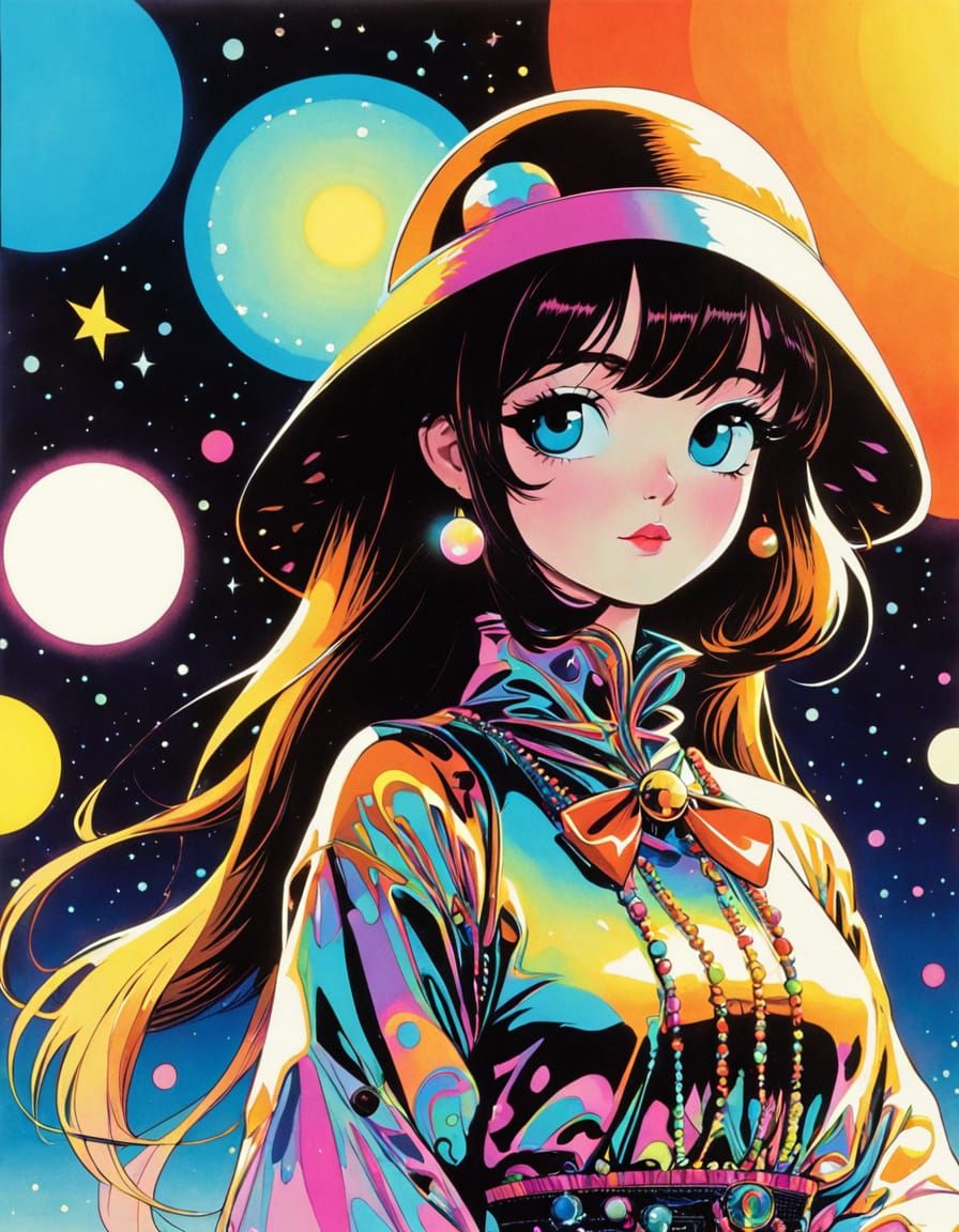 contrasting, early 1970s, starched