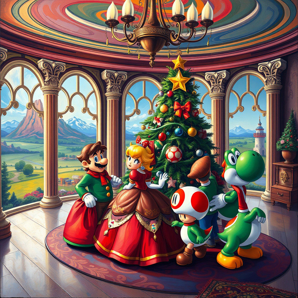 Christmas in a Super Mario Mansion: Abstract Art