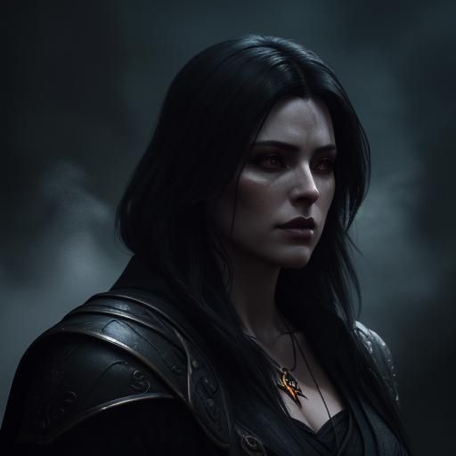 Dark Fantasy Warrior in Gothic Art Style