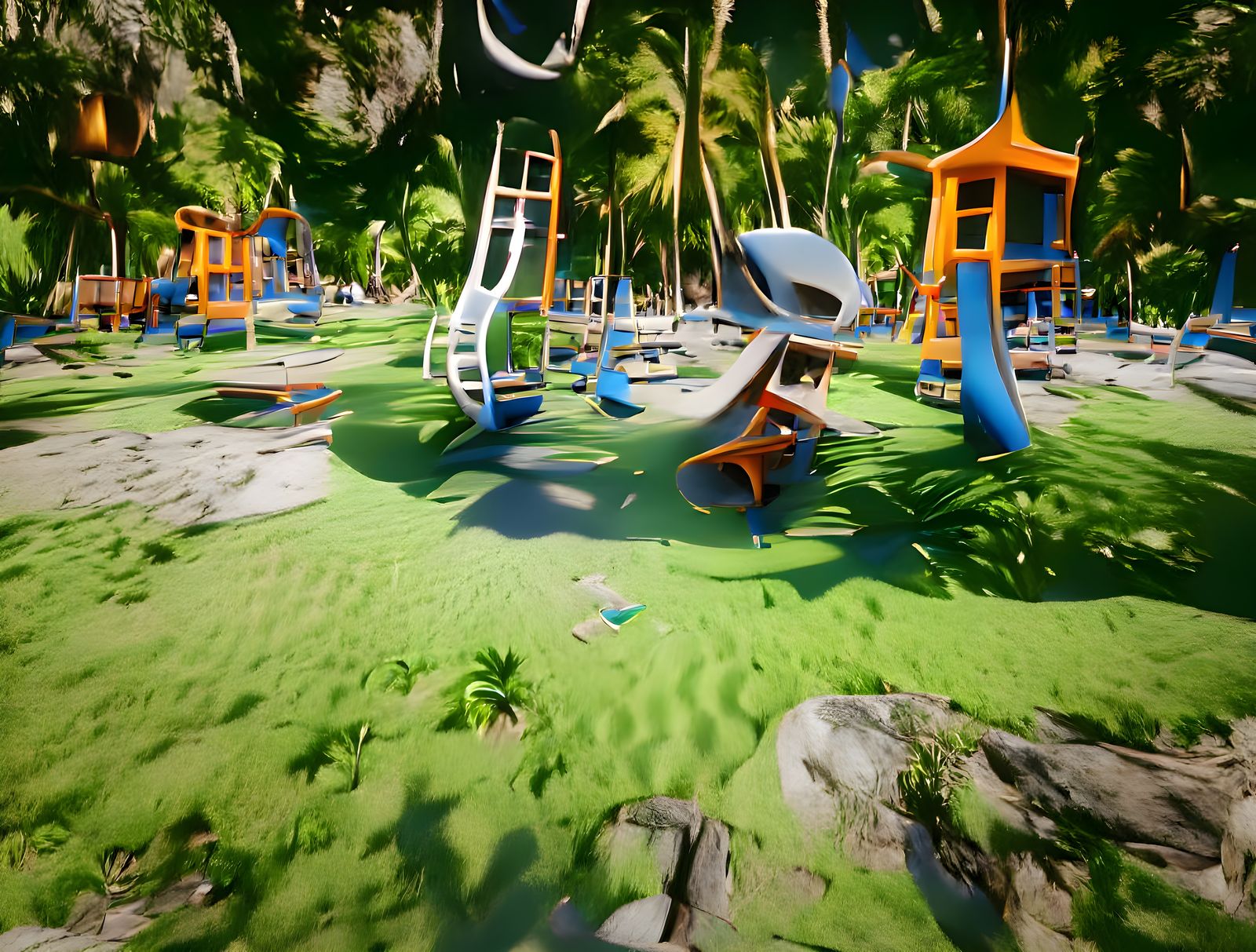Paradise Beach Playground Rendered in Unreal Engine