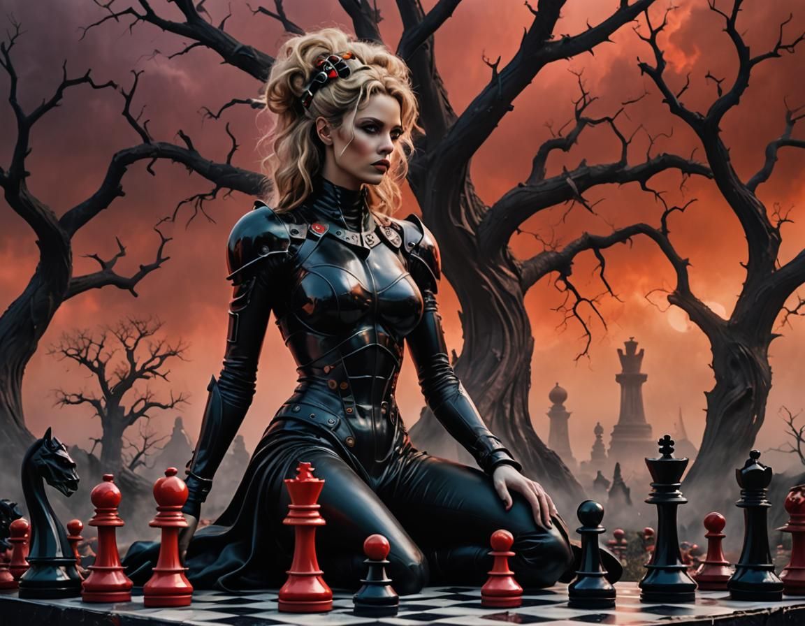 Barbarella on Alien Planet in a Matte Painting Style