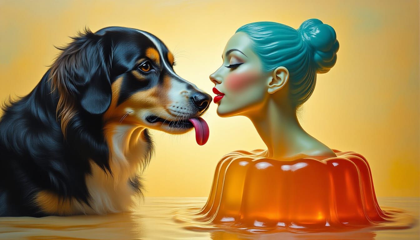 Peanut Butter Dog and Jello Model, Surreal Art