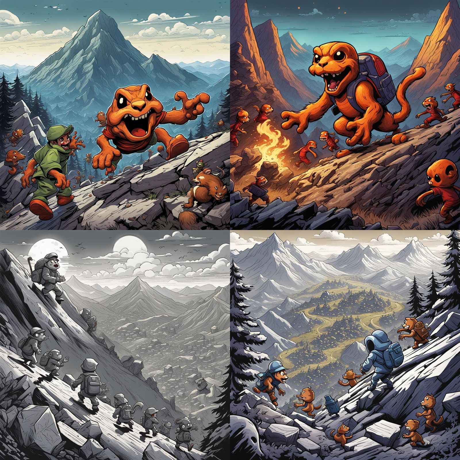 QBert Zombie Attack: Sinister Comic Book Art