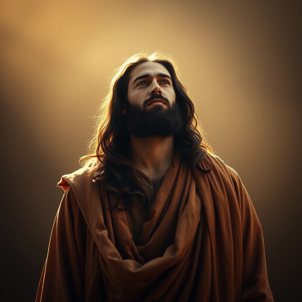 Majestic Figure of Compassion in Earth-Toned Robes