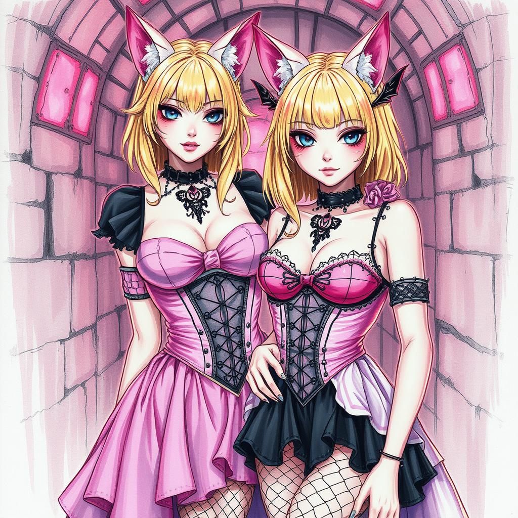 Anime Gina and kitty