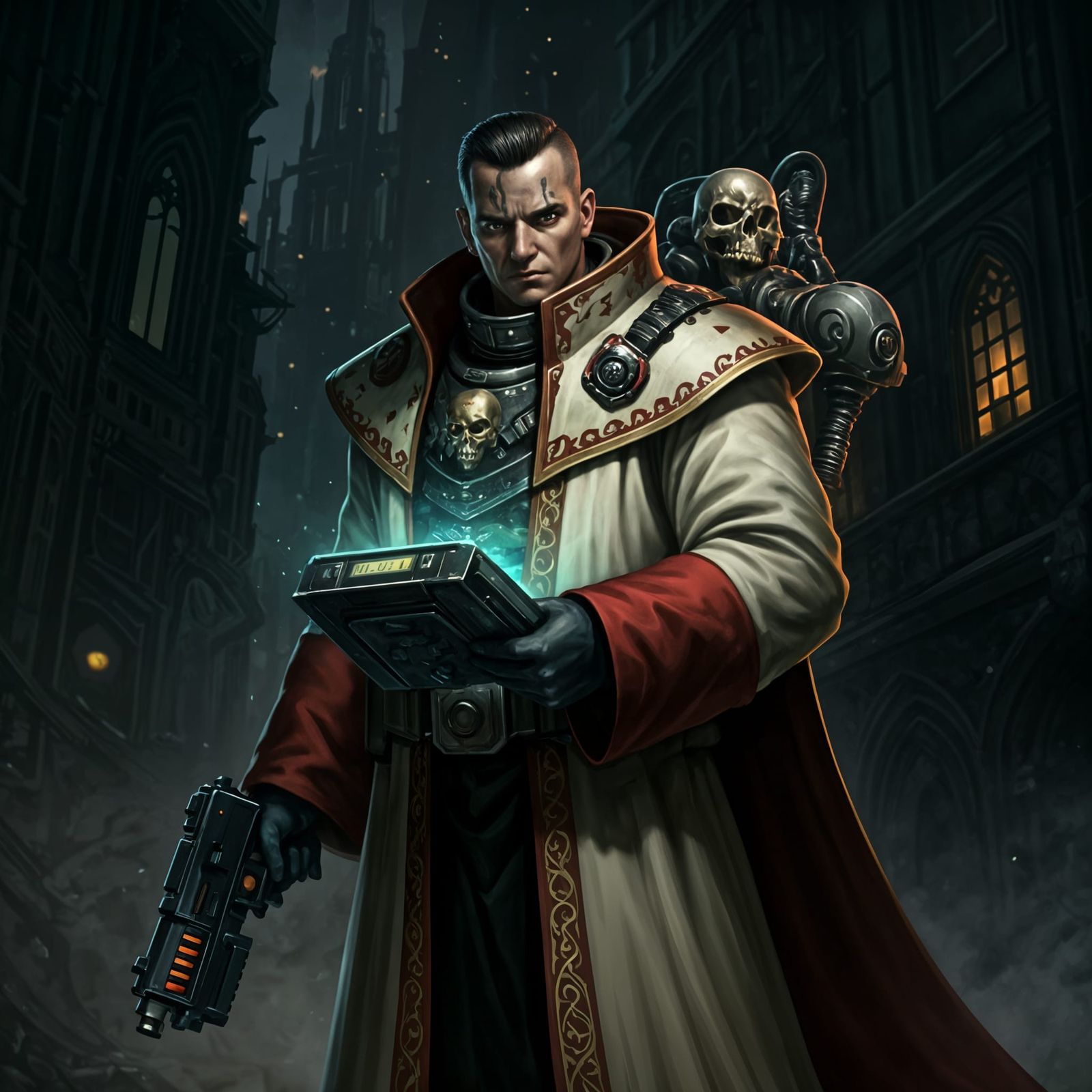 Warhammer 40K Explicator in Dark Hive City Alley