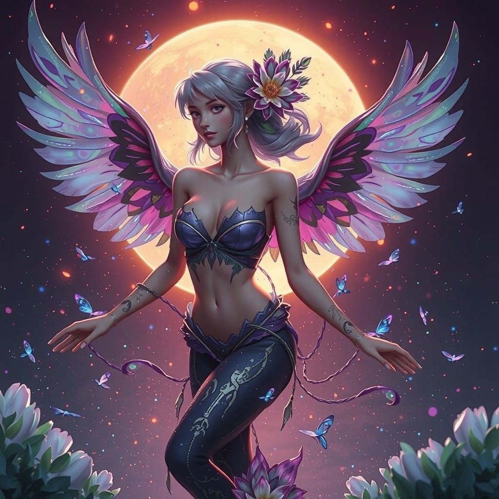 Enchanted Firefly Realm in Vibrant Digital Anime Style