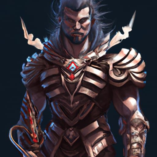 Handsome God of War Character Portrait