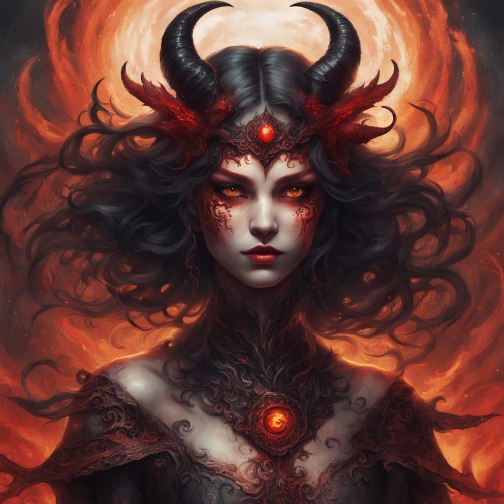 Dark Angel Emerge from Vortex in Cinematic Iron Wings Art