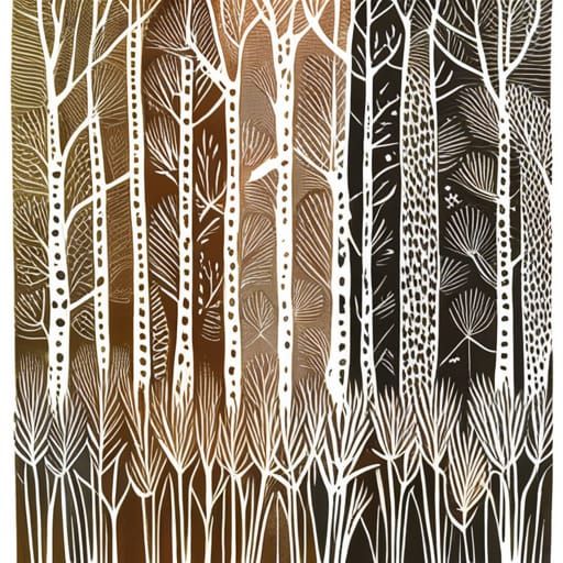 Linocut Print in Style of Boswell and Soudain