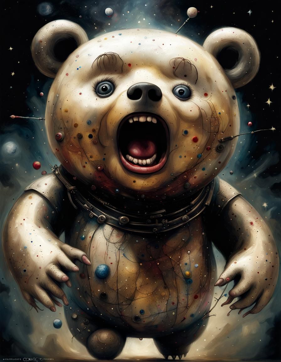 Dancing Robotic Bear in Volcanic Hyperspace