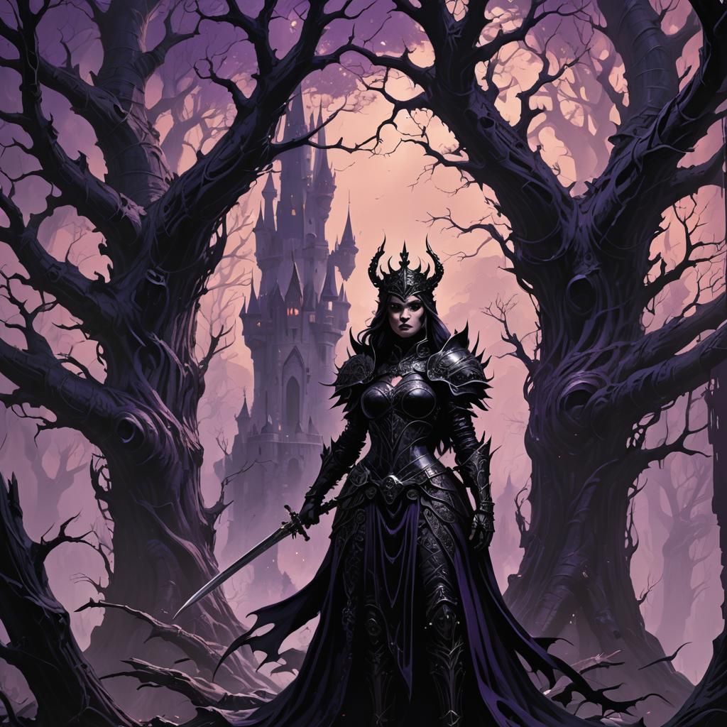 Princess of Darkness in Dark Fantasy Art Style