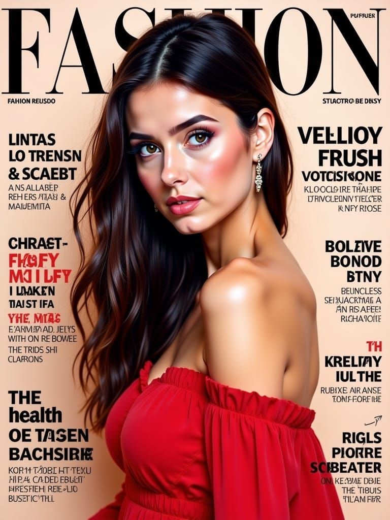 Fashion magazine cover <lora:Magazine:1.0>