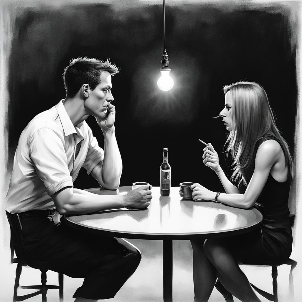 Friends Sharing Silence: A Sinister Fantasy Scene