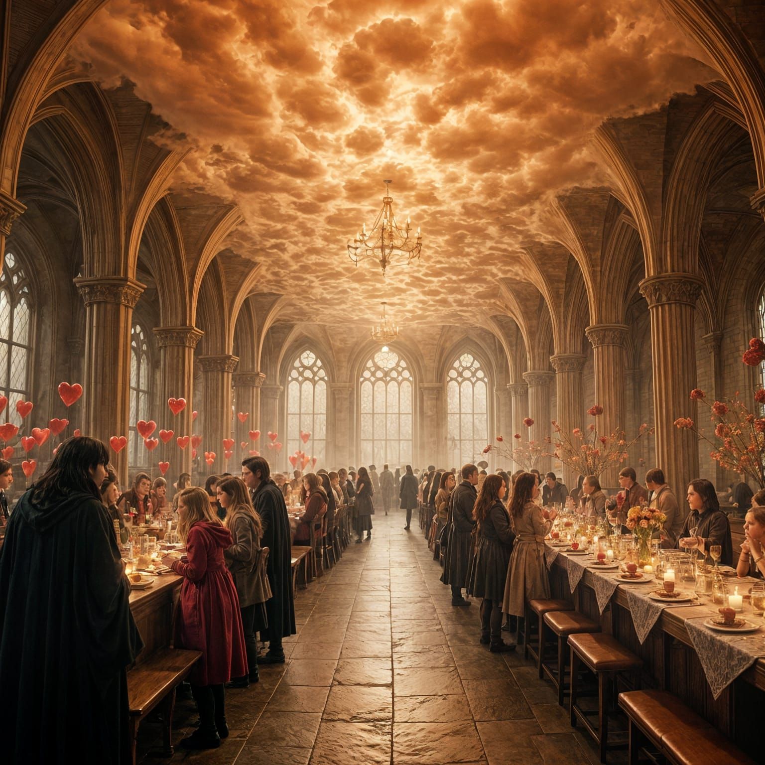 Hogwarts Diner Hall Celebrates Valentine's Day