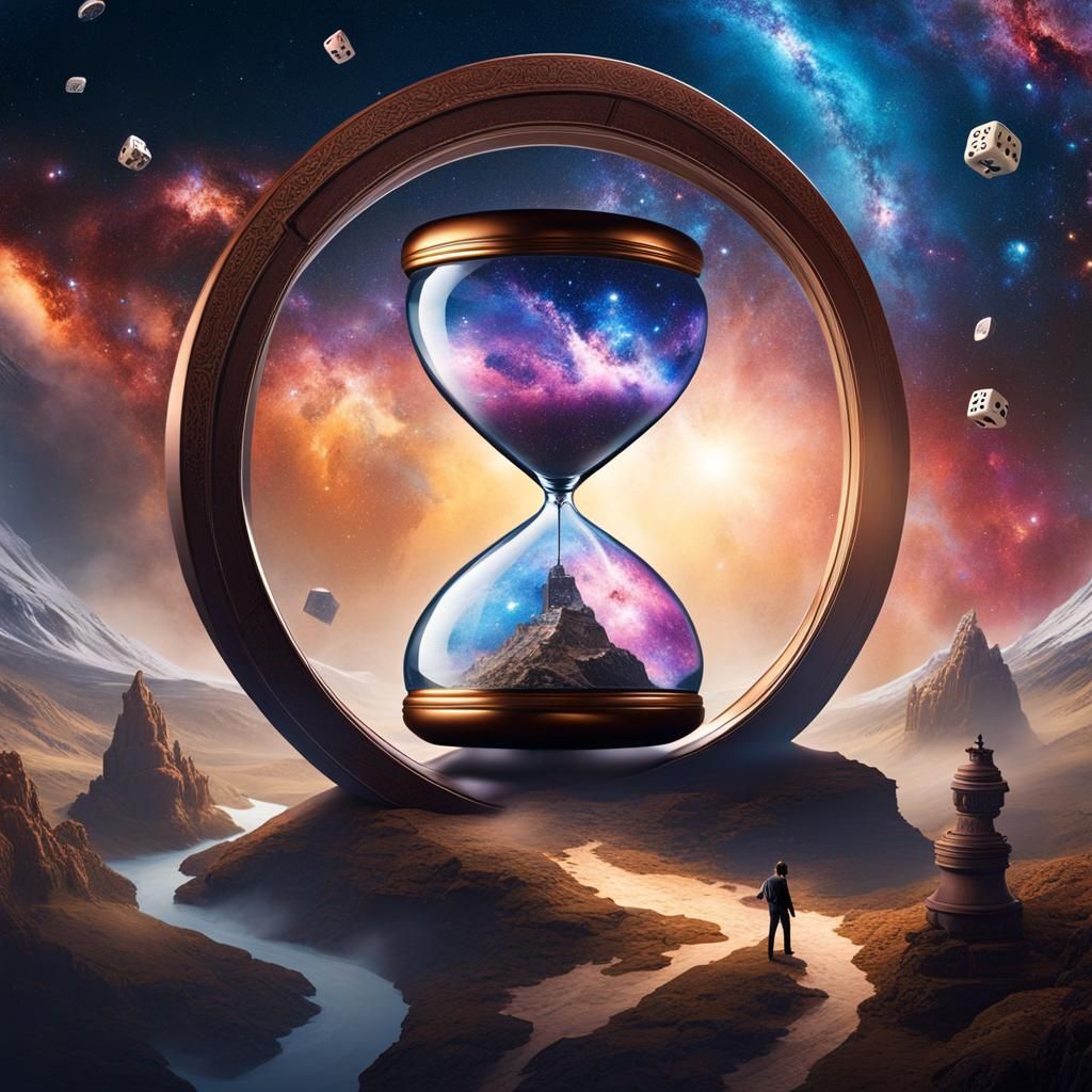 Giant Game with Galaxy Hourglass and Dice