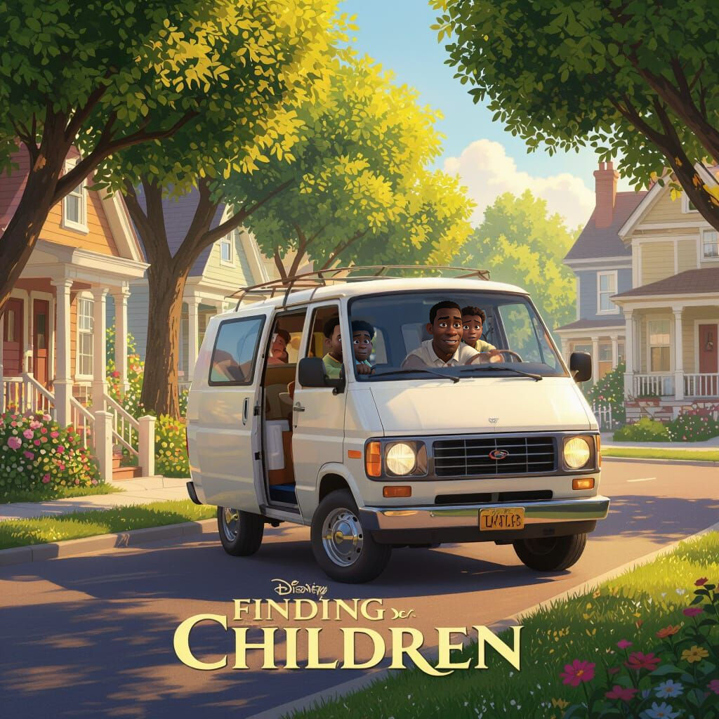 Pixar Style Movie Poster: Finding Children