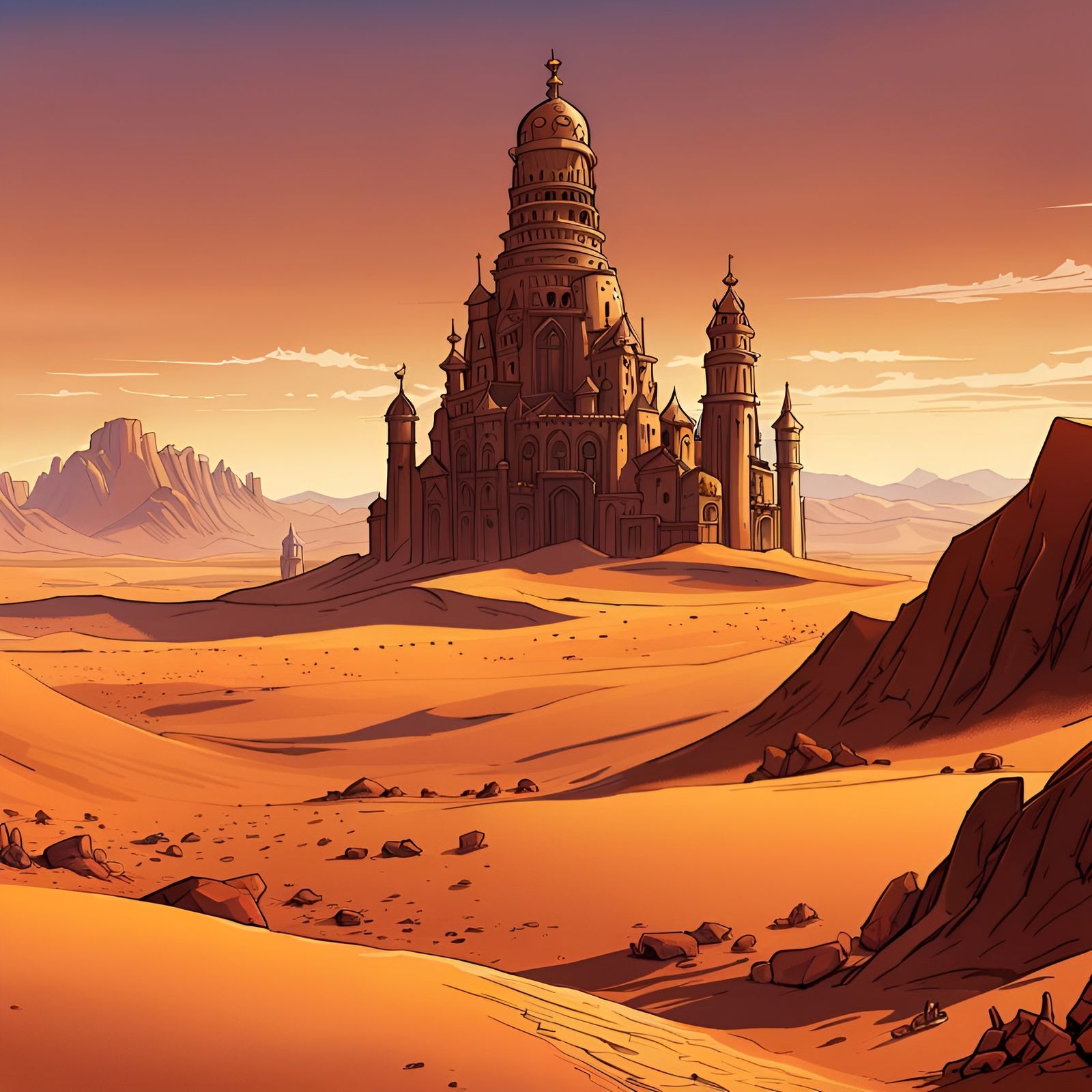 Desert Temple Soars in Don Bluth Style