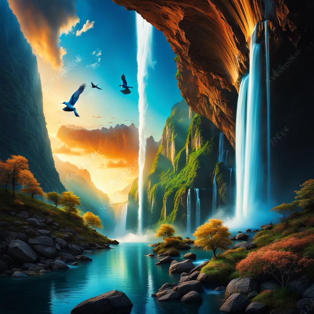 Surreal Waterfalls and Upside Down Mountains