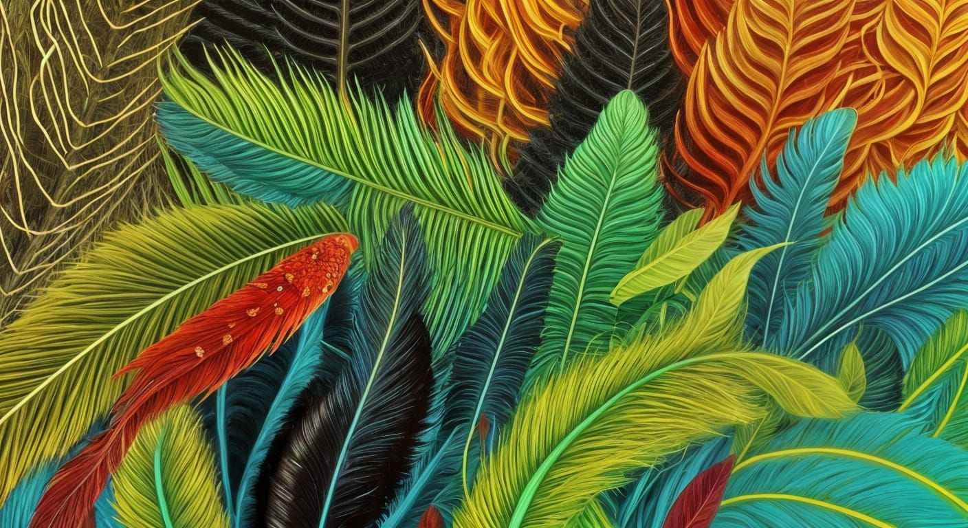 Surreal Portrait of Interconnected Life Forms