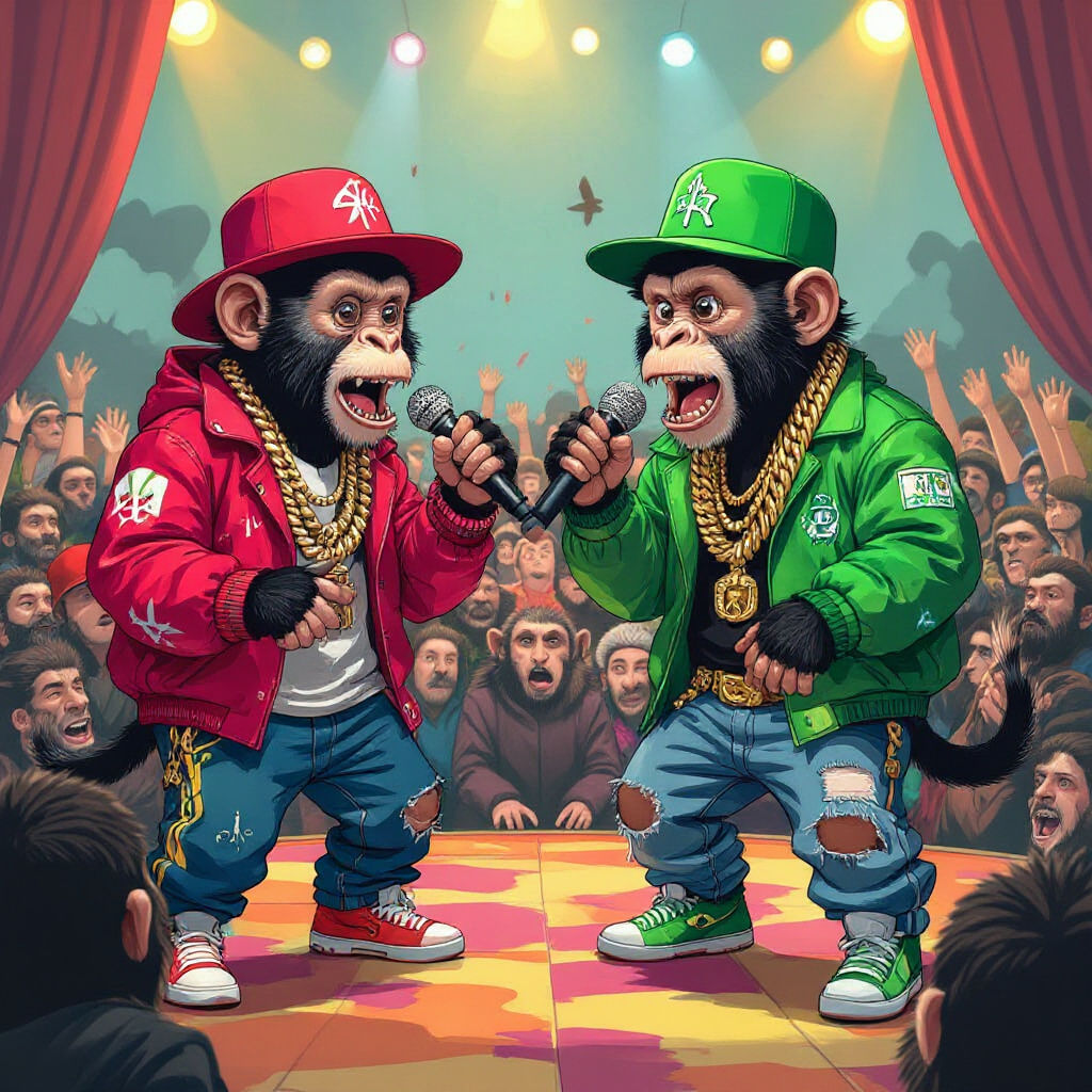 Monkeys and Gorillas Rap Battle