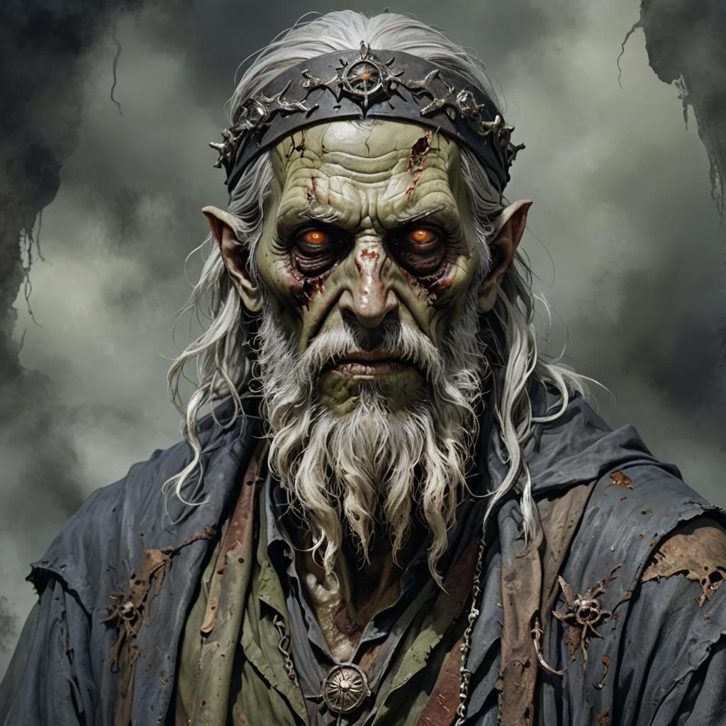 Undead Zombie-Wizard in High Detail Fantasy Art
