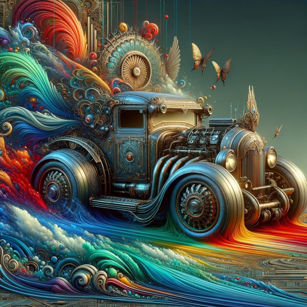 Fantasy Vehicle Concept Art in 8K Resolution