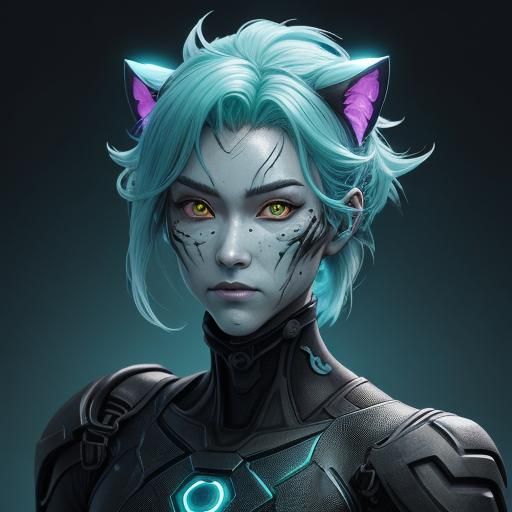 Radioactive Panther Cub in Wasteland, Anime Style