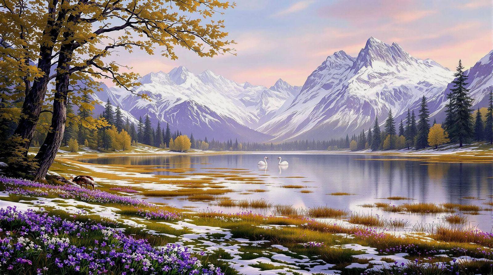 Alpine spring ( after the style of Calame )