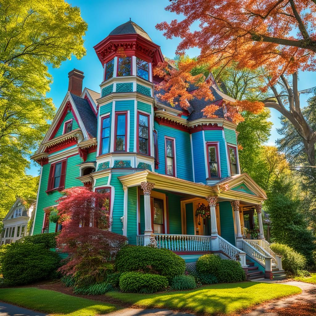 Victorian House Photograph in Concord, Massachusetts
