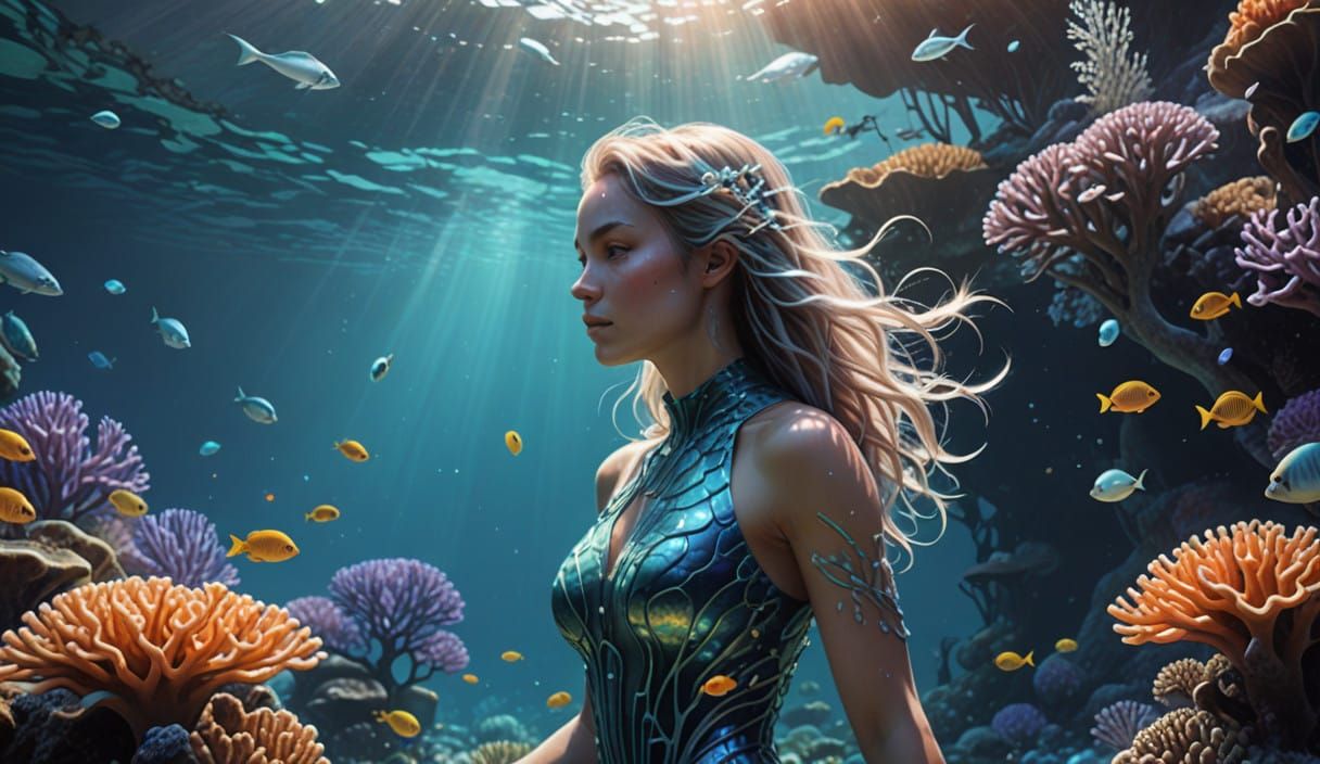 Ethereal Goddess of the Azure Depths