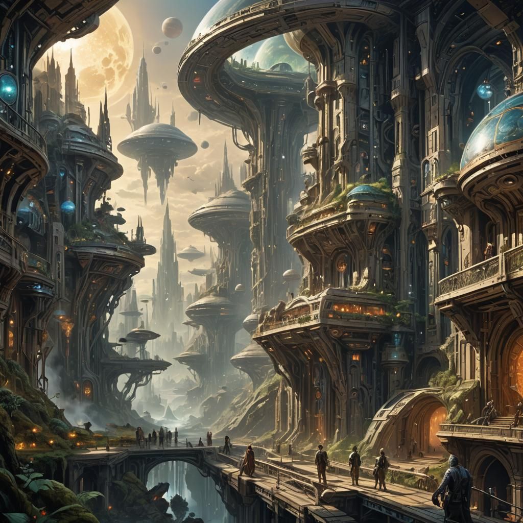 Imaginative Fantasy Scene with Mythical Themes
