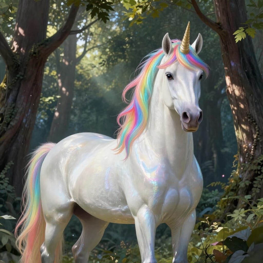 Rainbow Mane Unicorn in Arabian Nights Style
