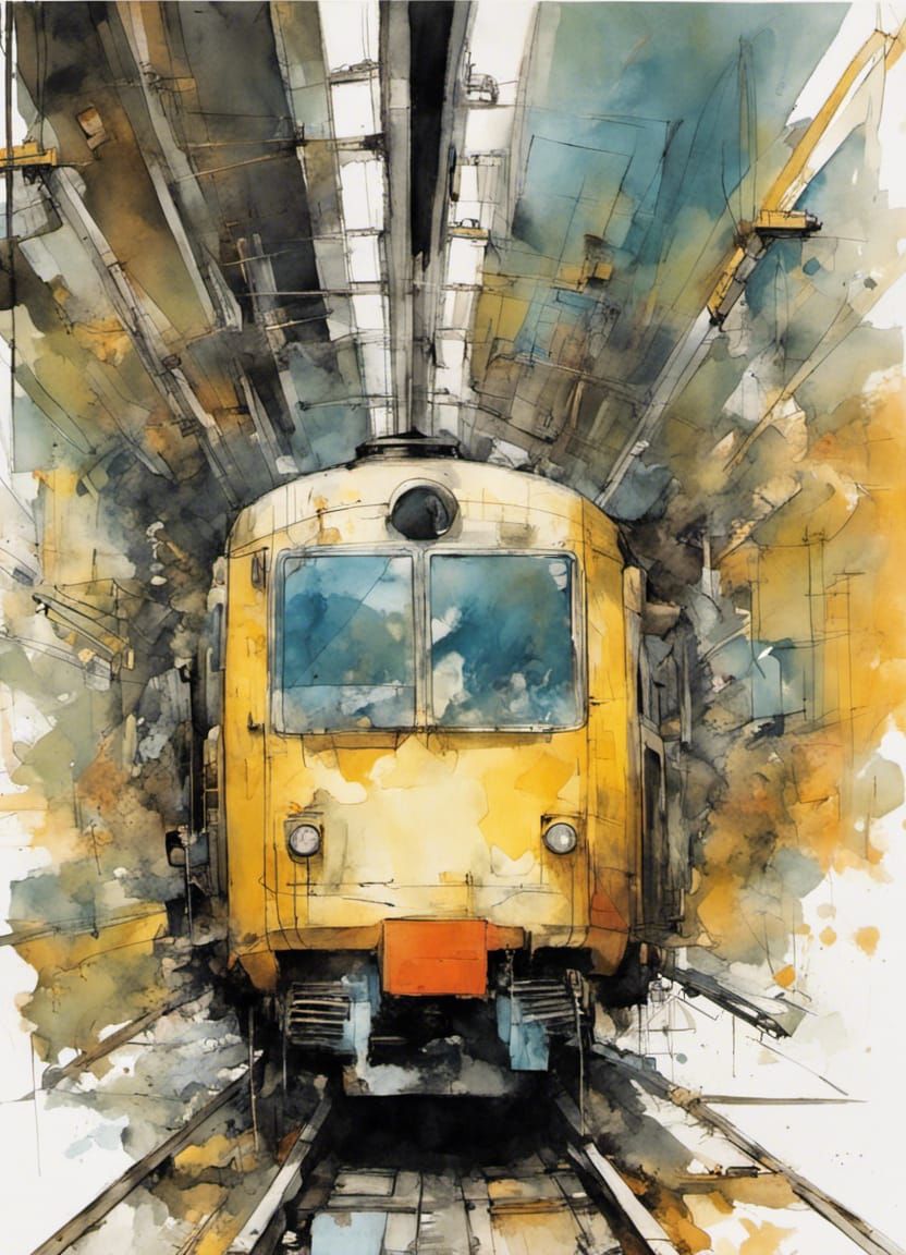 High-Tech Experimental Train in Imaginative Colors