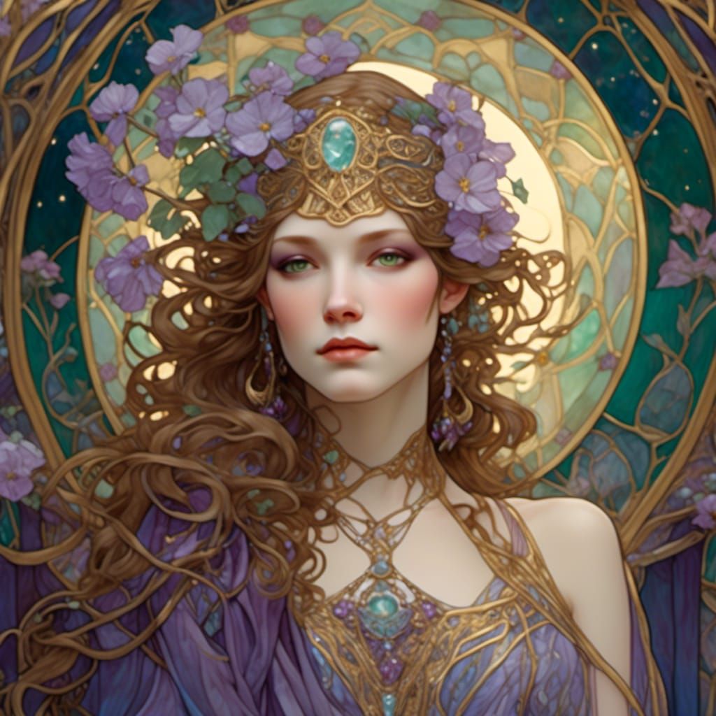 Cassandra Truth: Mythological Art Nouveau Portrait