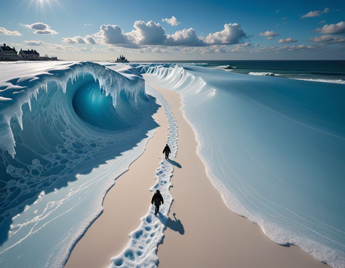 Surreal Winter Wonderland in Heavenly Light