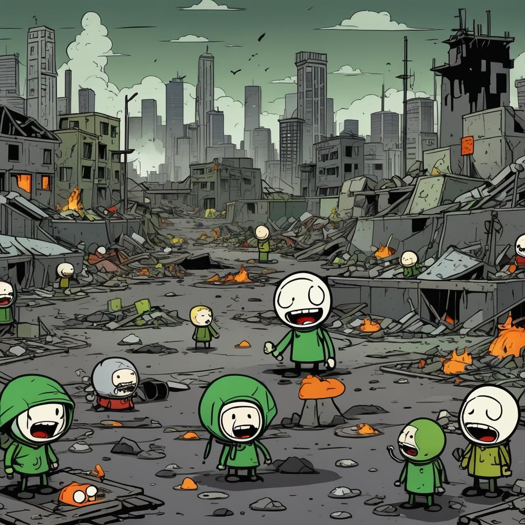 Cyanide and Happiness in Post-Apocalyptic Wasteland