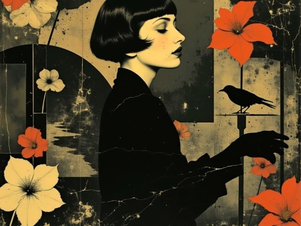 Art Deco Nightclub Singer in Impasto Style